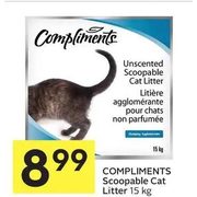 Compliments Scoopable Cat Litter - $8.99