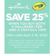 Hallmark & Crayola Item - 25% off