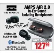 Amps Air 2.0 In-Ear Sound Isolating Headphones - $127.99 ($50.00 off)