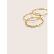 Real Plated Stackable Rings, 3-pack - Addition Elle - $4.00 ($5.99 Off)