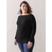 Ribbed Crew-neck Top - Addition Elle - $12.00 ($17.99 Off)