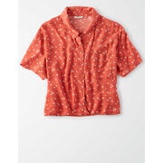 Ae Printed Short Sleeve Button Up Shirt - $22.47 ($22.48 Off)