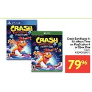 Crash Bandicoot 4: It's About Time On Playstation 4 Or Xbox One - $79.96