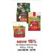 All Oxbow Diets & Hay  - $6.36-$23.79 (15% off)