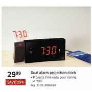 Dual Alarm Projection Clock - $29.99 (25% off)
