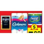 Cashmere Bathroom Tissue, Sponge Towels Ultra or Scotties Facial Tissues - $5.99