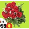 Dozen Long Steam Roses With Greens & Baby's Breath - $12.99 ($2.00 off)