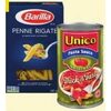 Barilla Pasta or Unico Pasta Sauce - $1.00